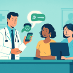 Ilustração conceitual sobre Atendimento por WhatsApp para consultórios médicos: como organizar a recepção sem perder o cuidado